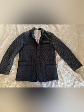 Men's Enzo Tovare Quilted Black Jacket - high end Italian Luxury